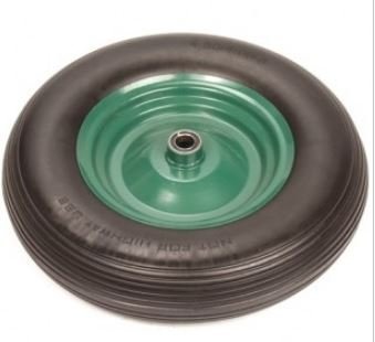 4.00-8 kruiwagenwiel - massief/anti-lek band en stalen velg - 150 kg maximale belasting - 20 mm asgat/naafdiameter - inclusief kogellager