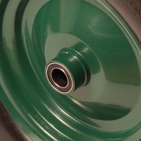 4.00-8 kruiwagenwiel - massief/anti-lek band en stalen velg - 150 kg maximale belasting - 20 mm asgat/naafdiameter - inclusief kogellager