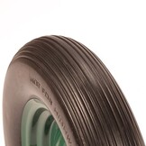 4.00-8 kruiwagenwiel - massief/anti-lek band en stalen velg - 150 kg maximale belasting - 20 mm asgat/naafdiameter - inclusief kogellager