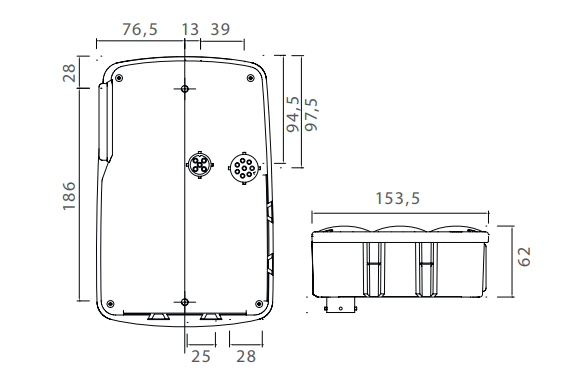 Earpoint 4 Rechts connector aansluiting