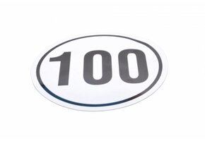Tempo 100 km sticker voor Duitsland