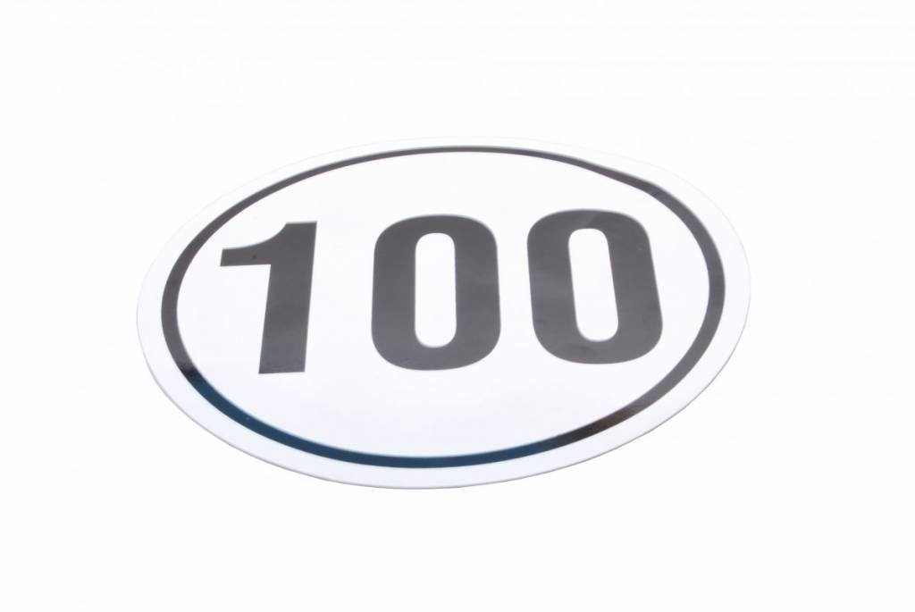 Tempo 100 km sticker voor Duitsland