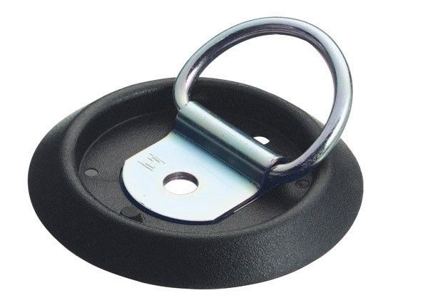 Bevestigingsring op ronde kunststof voet 100x14 mm