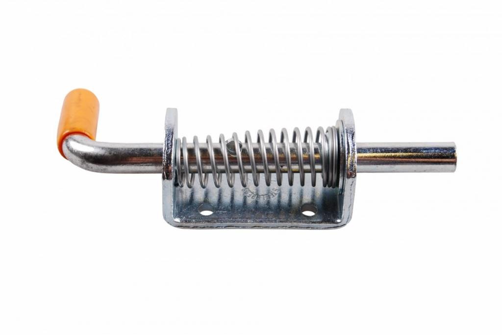 Schuifgrendel met trekveer vergrendelbaar