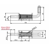 Schuifgrendel met trekveer vergrendelbaar