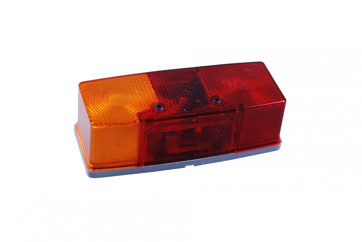 3 kamer achterlicht Links met kentekenverlichting 158x64x51 mm