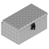 DE HAAN BOX M - 600x380x280 mm - waterdichte en stofdichte aluminium traanplaat disselkist - voorzien van vlinderslot, spansluiting of t-sluiting