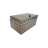 DE HAAN BOX M - 600x380x280 mm - waterdichte en stofdichte aluminium traanplaat disselkist - voorzien van vlinderslot, spansluiting of t-sluiting