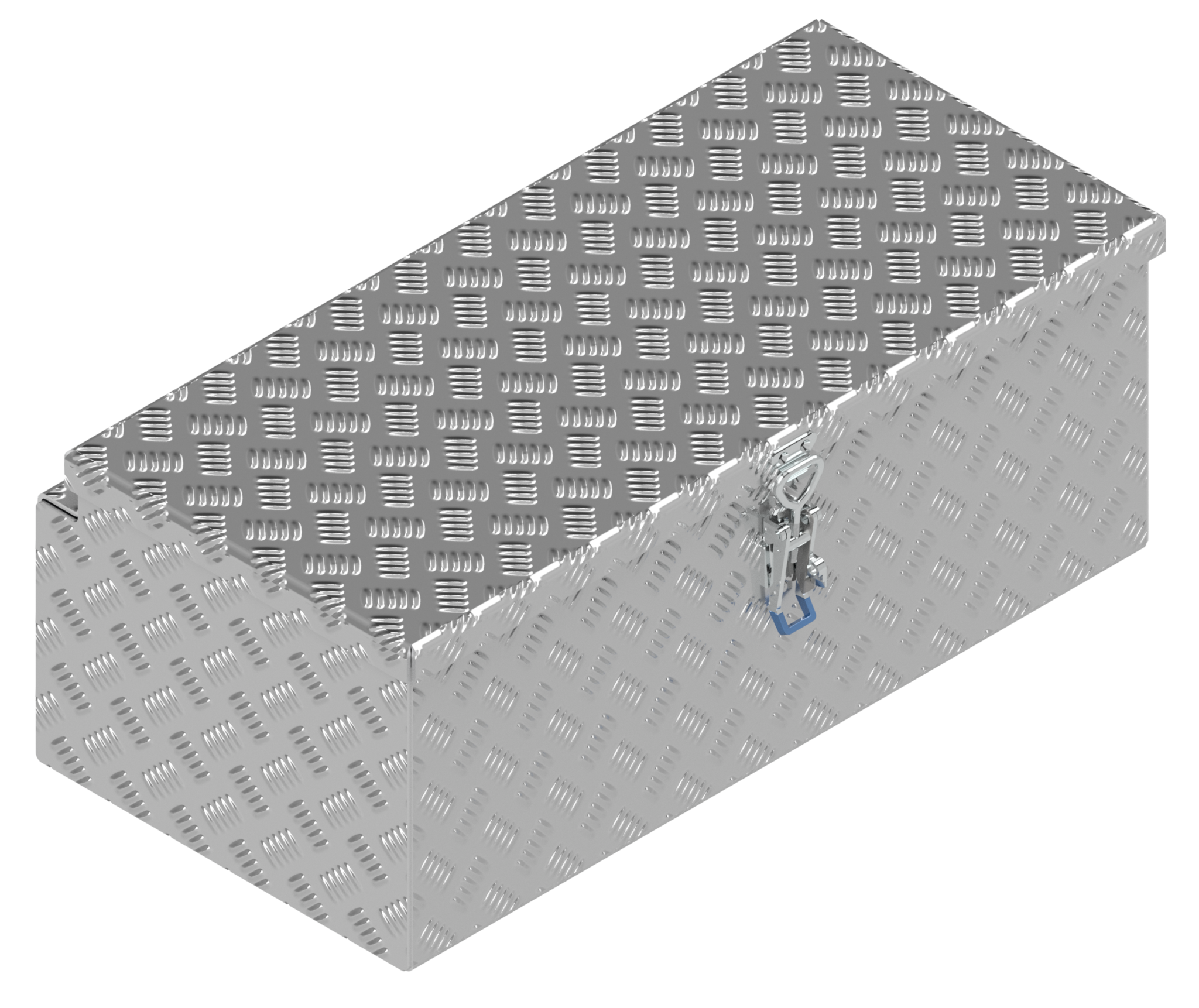 DE HAAN BOX L - 750x380x280 mm - waterdichte en stofdichte aluminium traanplaat disselkist - voorzien van vlinderslot, spansluiting of t-sluiting