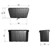 De Haan Profibox Plus - 630x321x355 mm - kunststof (PP/polypropyleen) - water- en stofdichte disselbak