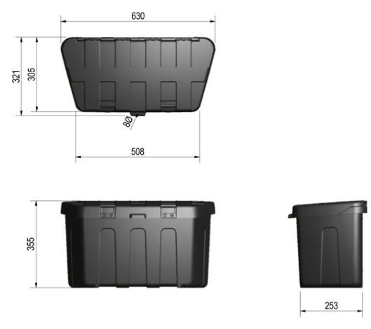 De Haan Profibox Plus - 630x321x355 mm - kunststof (PP/polypropyleen) - water- en stofdichte disselbak