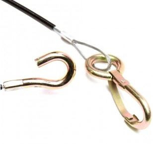 Breekkabel 150 cm knijphaak + haak