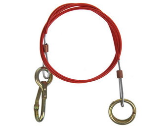 Breekkabel 150 cm knijphaak + ring