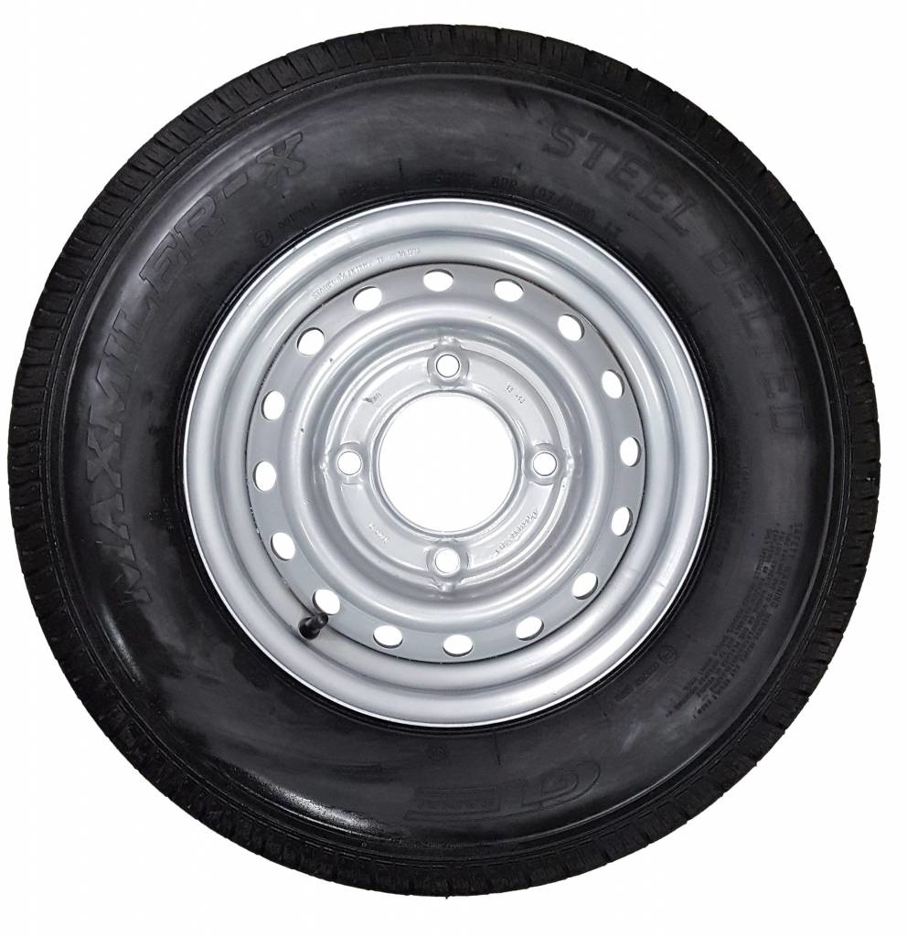 Compleet wiel 165R13C band + velg (steek 4x139,7) 710kg Naafdiameter 95,5 mm