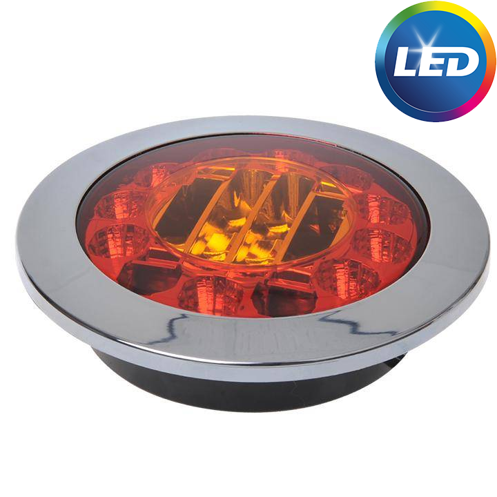 Verzonken chromen achterlicht 155,4x42,7 mm