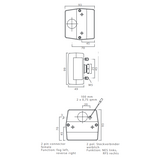 Minipoint - Achterlicht Minipoint Links/rechts met tule aansluiting - 98x90x49 mm