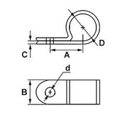 Kabelbeugels 11,1 mm zwart voor bevestiging verlichtingskabel