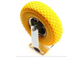 Bokwiel PU 3.00-4 - 80 kg - totale hoogte: 300 mm