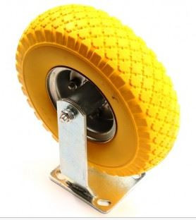 Bokwiel PU 3.00-4 - 80 kg - totale hoogte: 300 mm