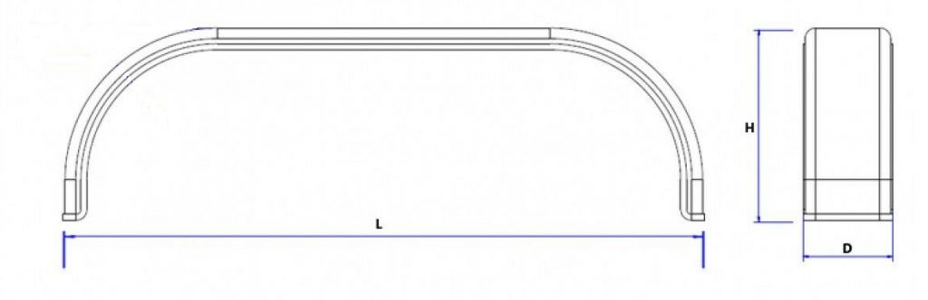 Al-Ko Spatbord tandem 1477x220x349 mm