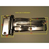 RVS gebogen deur scharnier 180mm