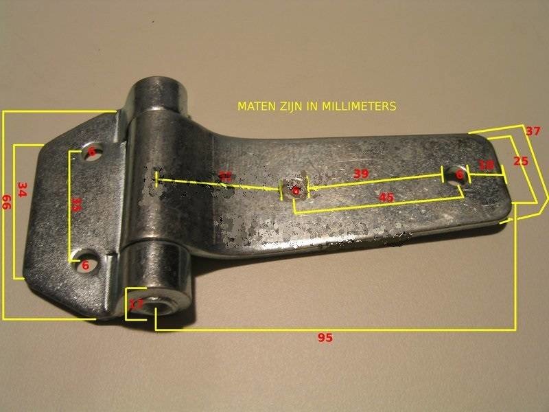 Vlinder scharnier type GTO zonder verzet