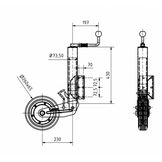 Opklapbaar Neuswiel 73 mm 800 kg half automatisch