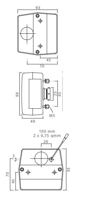 Aspock minipoint verlichtingsset met 4 meter hoofdkabel