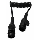 Premium verloop spiraalkabel 8 aderig met 2x 13-polige stekker - 70 tot 175 cm