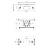 Complete set om deur te kunnen klemmen bij het openzetten.