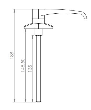 Portierkruk, deurklink afsluitbaar met sleutel