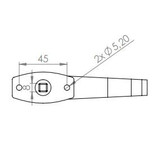 Portierkruk, deurklink afsluitbaar met sleutel