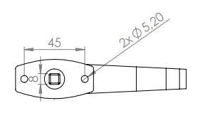 Portierkruk, deurklink afsluitbaar met sleutel