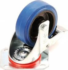 Zwenkwiel met rem - 125 kg - totale hoogte: 125 mm