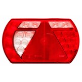 Achterlicht links met ingebouwde weerstand 236x140x25 mm - eenvoudig aan te sluiten met Aspöck connectoren