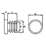 Insteekdop rond 20 mm