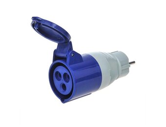 Verloopstekker van Schuko (stekker)  naar CEE (vrouwtje)