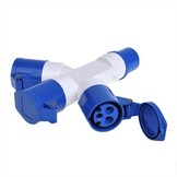 CEE 3-weg splitter, camping stekker splitter 16A