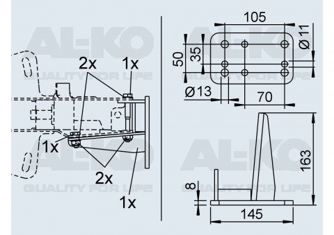 Oplooprem neuswielconsole 161S & 251S