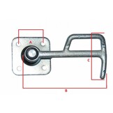 Beugelsluiting LINKS type 0 vierkant