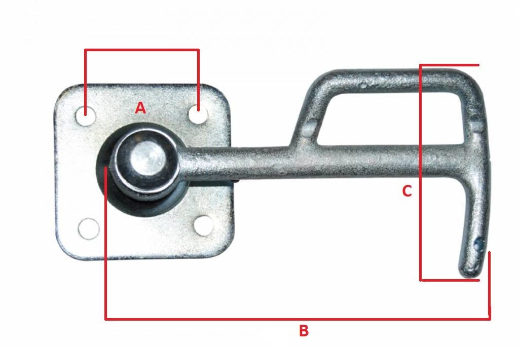 Beugelsluiting LINKS type 1 vierkant