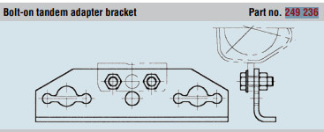 Remkabel schroefplaat tandem 249236