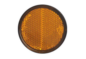 Oranje/gele reflector 58 mm zelfklevend rond