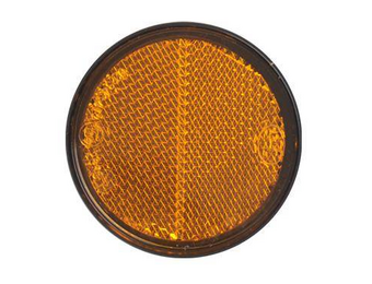 Oranje/gele reflector 58 mm zelfklevend rond