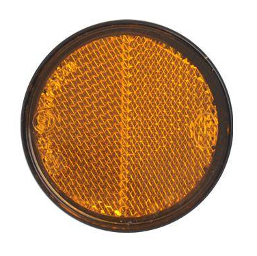 Oranje/gele reflector 58 mm zelfklevend rond