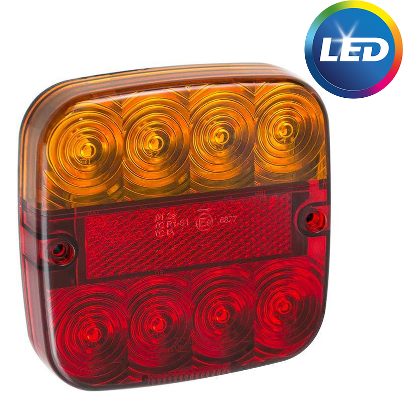 Achterlicht 5 functies 107x107x23 mm - LED