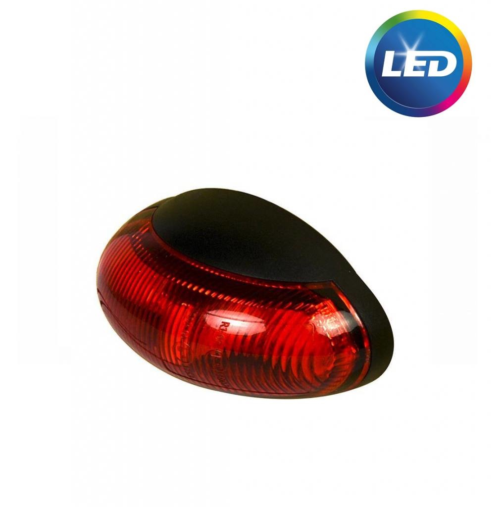 Zijmarkeringslamp rood 60x34mm LED
