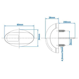 Zijmarkeringslamp - oranje/gele markeringslamp - losse draad aansluiting - LED