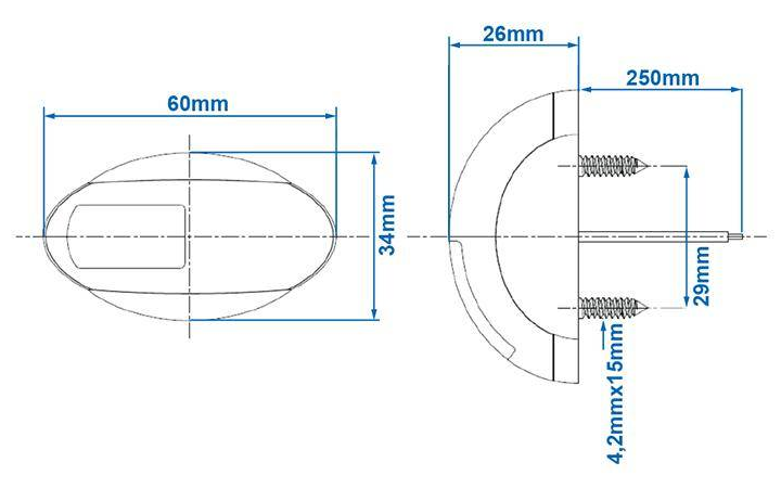 Zijmarkeringslamp - oranje/gele markeringslamp - losse draad aansluiting - LED