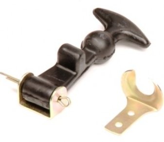 Spanrubber motorkap inclusief tegenstuk